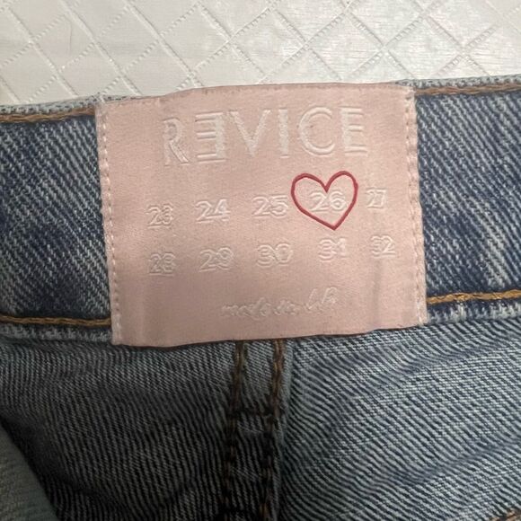 Revice Matchmaker Shorts Patchwork Denim Distressed Cutoffs Festival Size 26 - Picture 4 of 13